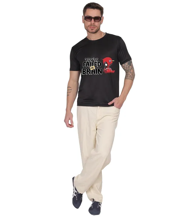 Black_Cotton_Printed_Crew_Neck_Half_Sleeve_T-Shirt_For_Men