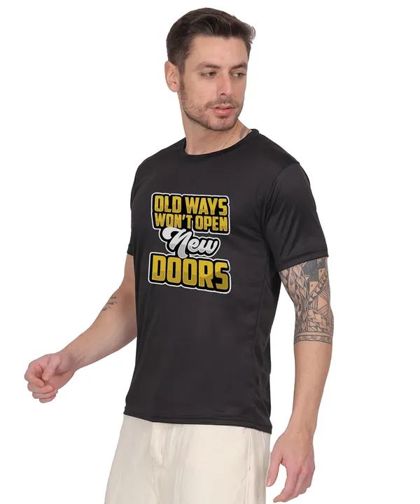 Black_Cotton_Printed_Crew_Neck_Half_Sleeve_T-Shirt_For_Men