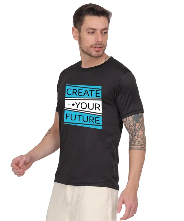 Black_Cotton_Printed_Crew_Neck_Half_Sleeve_T-Shirt_For_Men