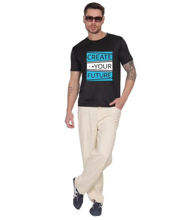 Black_Cotton_Printed_Crew_Neck_Half_Sleeve_T-Shirt_For_Men