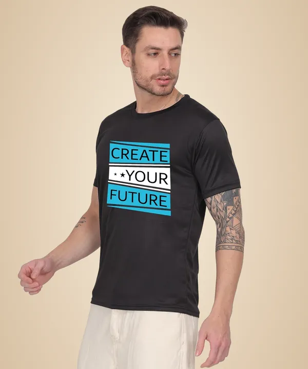 Black_Cotton_Printed_Crew_Neck_Half_Sleeve_T-Shirt_For_Men
