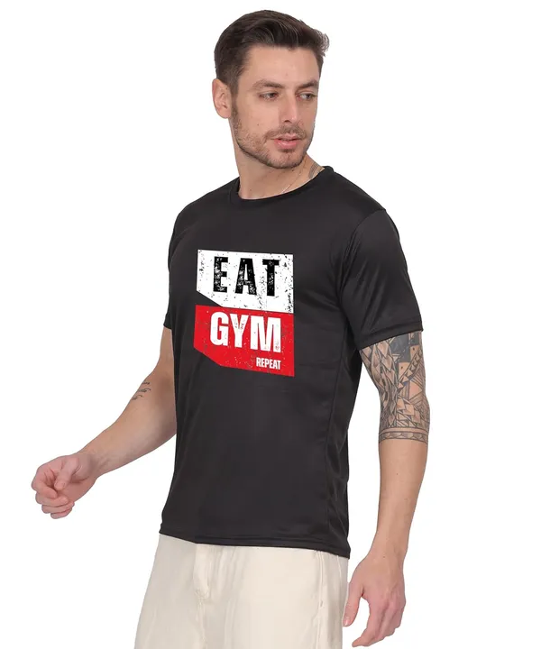 Black_Cotton_Printed_Crew_Neck_Half_Sleeve_T-Shirt_For_Men