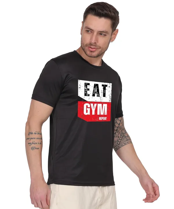 Black_Cotton_Printed_Crew_Neck_Half_Sleeve_T-Shirt_For_Men