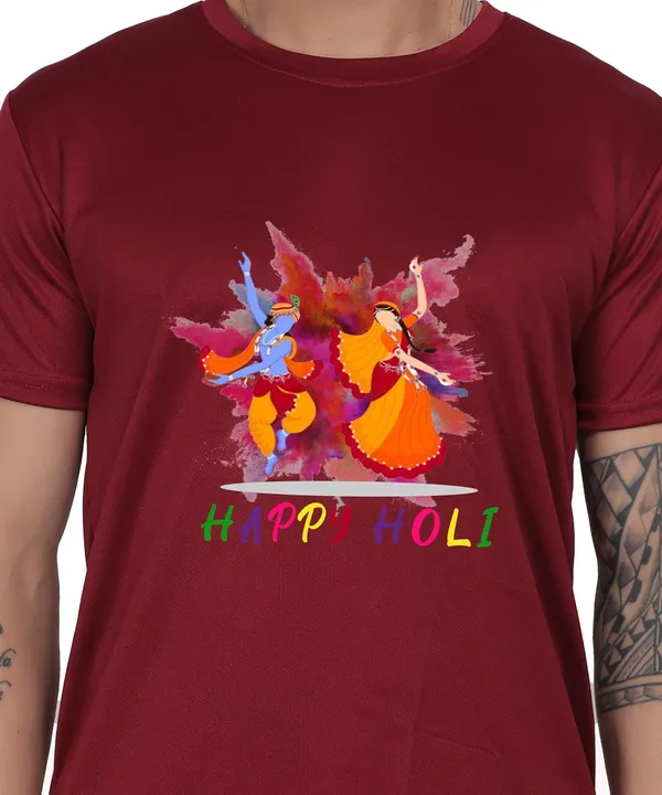 Brown_Cotton_Printed_Crew_Neck_Half_Sleeve_T-Shirt_For_Men