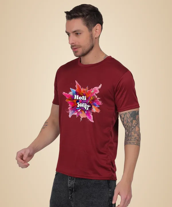Brown_Cotton_Printed_Crew_Neck_Half_Sleeve_T-Shirt_For_Men