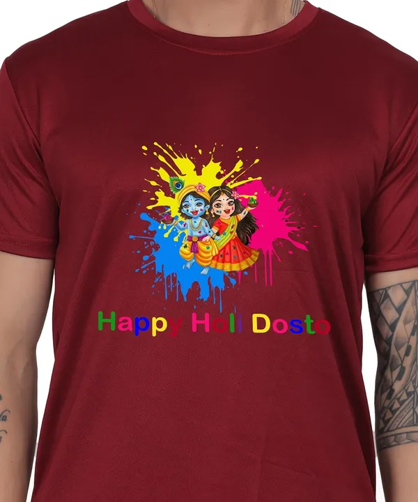 Brown_Cotton_Printed_Crew_Neck_Half_Sleeve_T-Shirt_For_Men