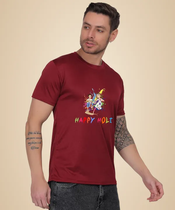 Brown_Cotton_Printed_Crew_Neck_Half_Sleeve_T-Shirt_For_Men
