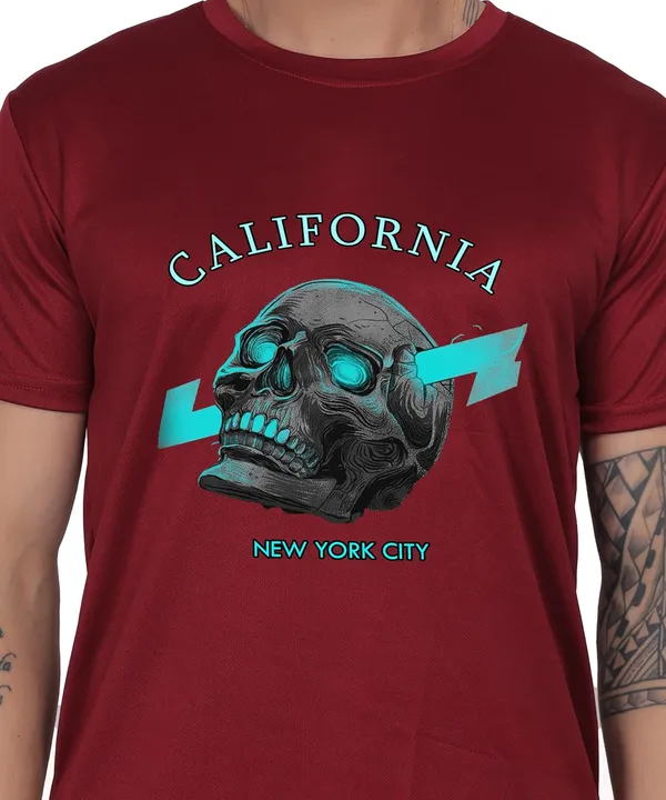 Brown_Cotton_Printed_Crew_Neck_Half_Sleeve_T-Shirt_For_Men