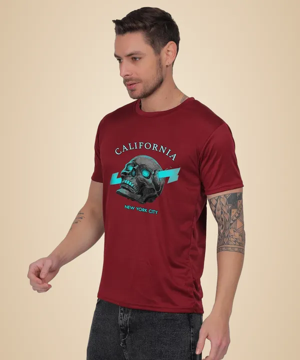 Brown_Cotton_Printed_Crew_Neck_Half_Sleeve_T-Shirt_For_Men