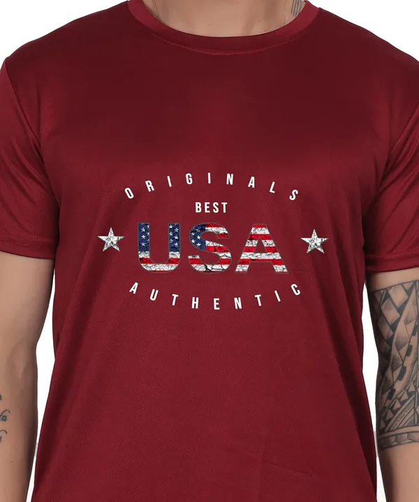 Brown_Cotton_Printed_Crew_Neck_Half_Sleeve_T-Shirt_For_Men