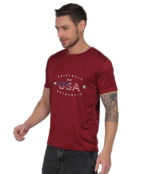 Brown_Cotton_Printed_Crew_Neck_Half_Sleeve_T-Shirt_For_Men