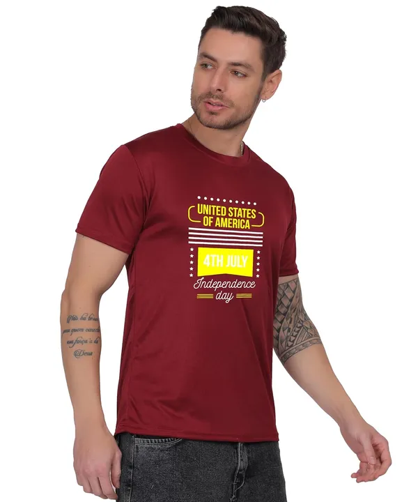 Brown_Cotton_Printed_Crew_Neck_Half_Sleeve_T-Shirt_For_Men