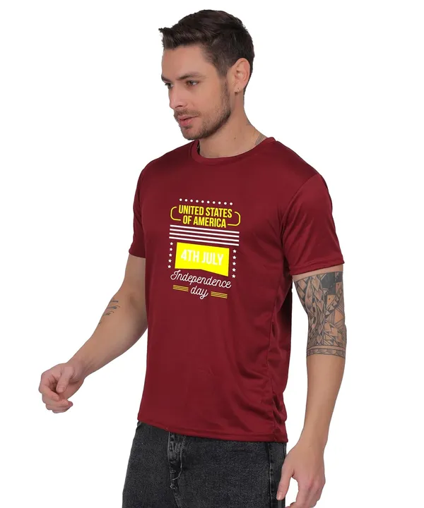 Brown_Cotton_Printed_Crew_Neck_Half_Sleeve_T-Shirt_For_Men