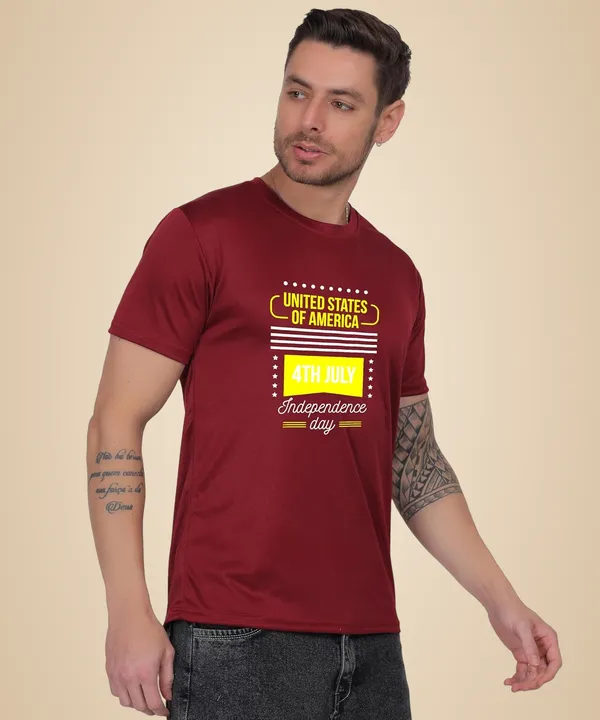 Brown_Cotton_Printed_Crew_Neck_Half_Sleeve_T-Shirt_For_Men