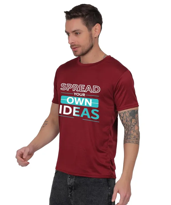 Brown_Cotton_Printed_Crew_Neck_Half_Sleeve_T-Shirt_For_Men