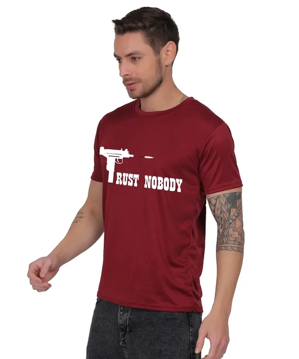 Brown_Cotton_Printed_Crew_Neck_Half_Sleeve_T-Shirt_For_Men