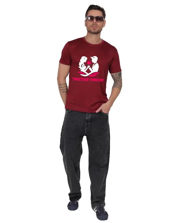 Brown_Cotton_Printed_Crew_Neck_Half_Sleeve_T-Shirt_For_Men