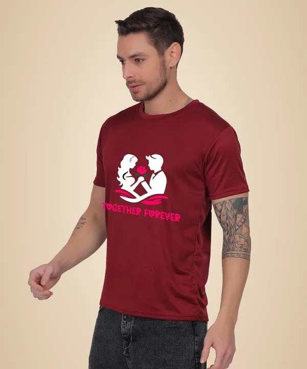 Brown_Cotton_Printed_Crew_Neck_Half_Sleeve_T-Shirt_For_Men