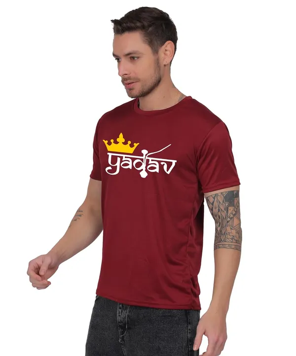 Brown_Cotton_Printed_Crew_Neck_Half_Sleeve_T-Shirt_For_Men