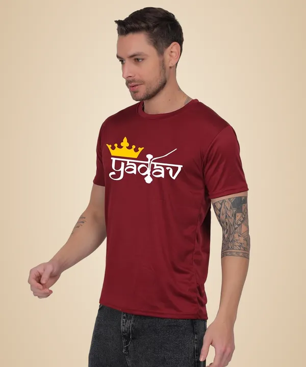 Brown_Cotton_Printed_Crew_Neck_Half_Sleeve_T-Shirt_For_Men
