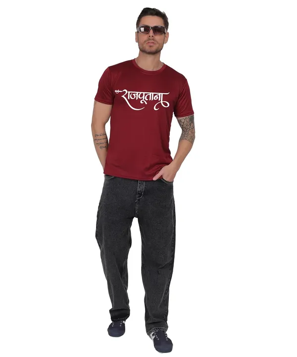 Brown_Cotton_Printed_Crew_Neck_Half_Sleeve_T-Shirt_For_Men