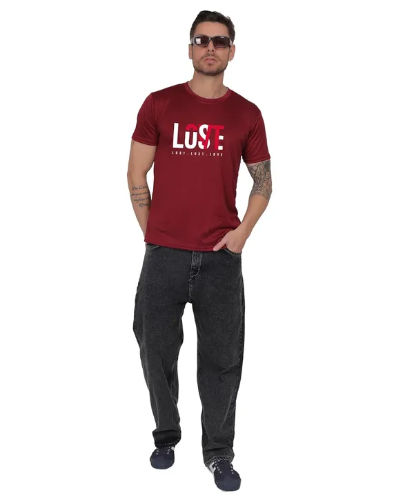 Brown_Cotton_Printed_Crew_Neck_Half_Sleeve_T-Shirt_For_Men