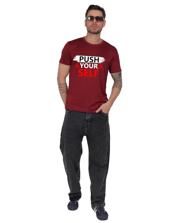 Brown_Cotton_Printed_Crew_Neck_Half_Sleeve_T-Shirt_For_Men