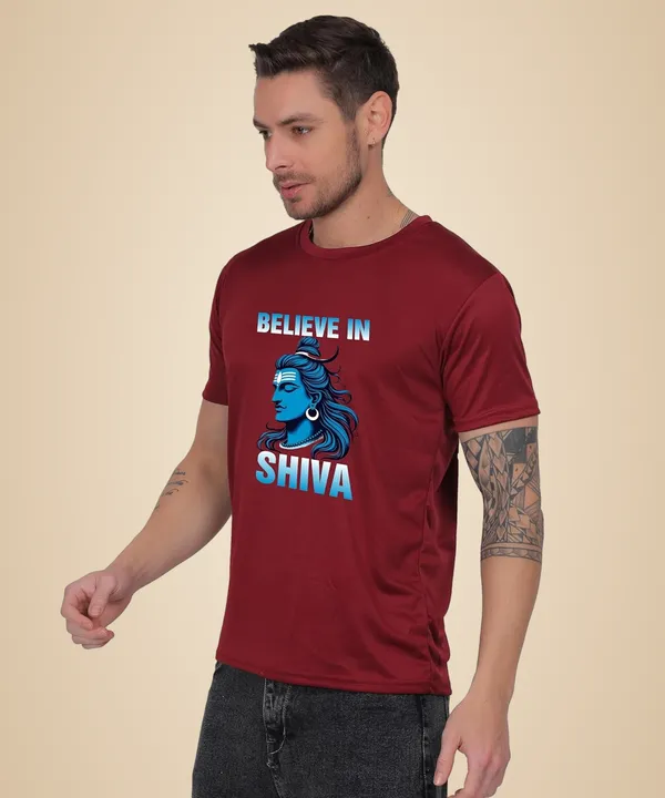 Brown_Cotton_Printed_Crew_Neck_Half_Sleeve_T-Shirt_For_Men