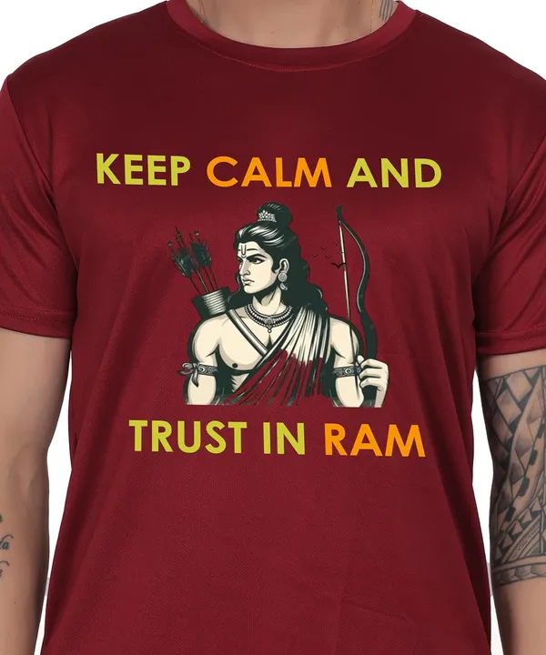 Brown_Cotton_Printed_Crew_Neck_Half_Sleeve_T-Shirt_For_Men