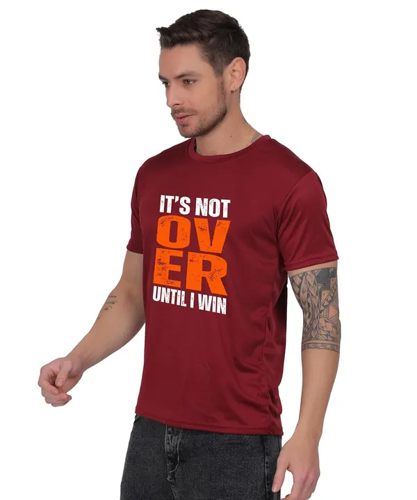 Brown_Cotton_Printed_Crew_Neck_Half_Sleeve_T-Shirt_For_Men