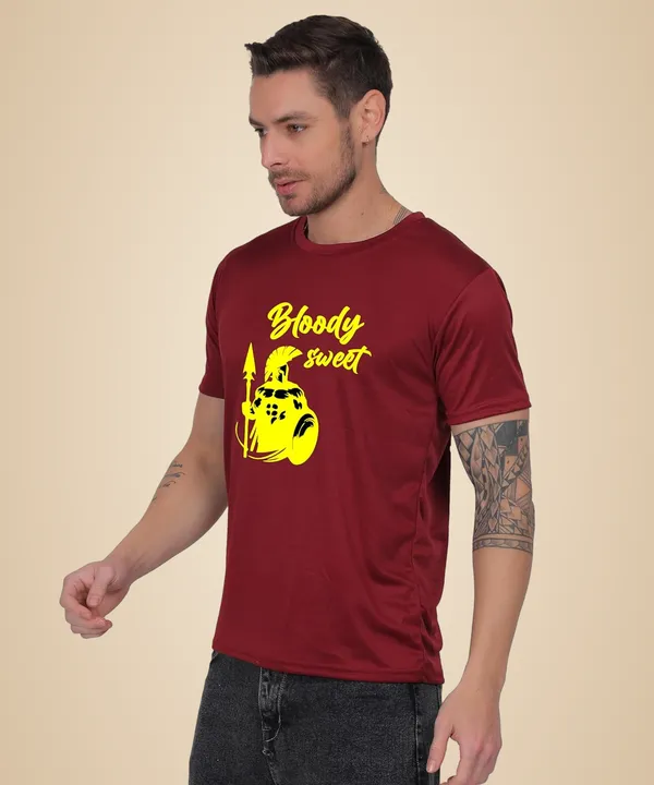 Brown_Cotton_Printed_Crew_Neck_Half_Sleeve_T-Shirt_For_Men