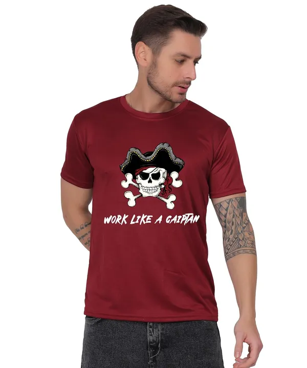 Brown_Cotton_Printed_Crew_Neck_Half_Sleeve_T-Shirt_For_Men