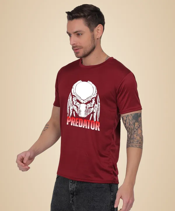 Brown_Cotton_Printed_Crew_Neck_Half_Sleeve_T-Shirt_For_Men