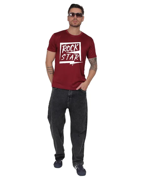 Brown_Cotton_Printed_Crew_Neck_Half_Sleeve_T-Shirt_For_Men