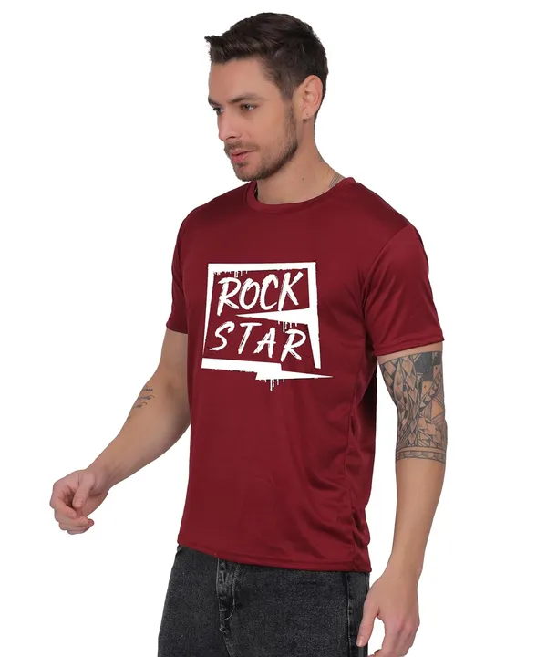 Brown_Cotton_Printed_Crew_Neck_Half_Sleeve_T-Shirt_For_Men