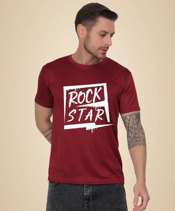Brown_Cotton_Printed_Crew_Neck_Half_Sleeve_T-Shirt_For_Men