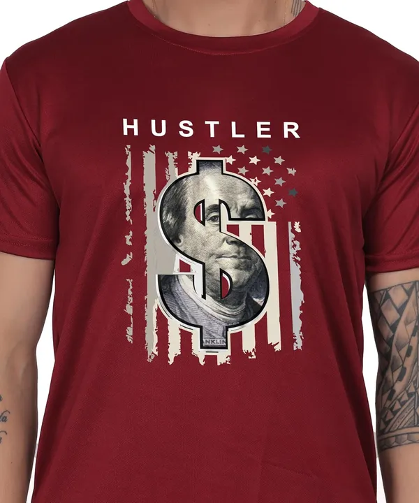Brown_Cotton_Printed_Crew_Neck_Half_Sleeve_T-Shirt_For_Men