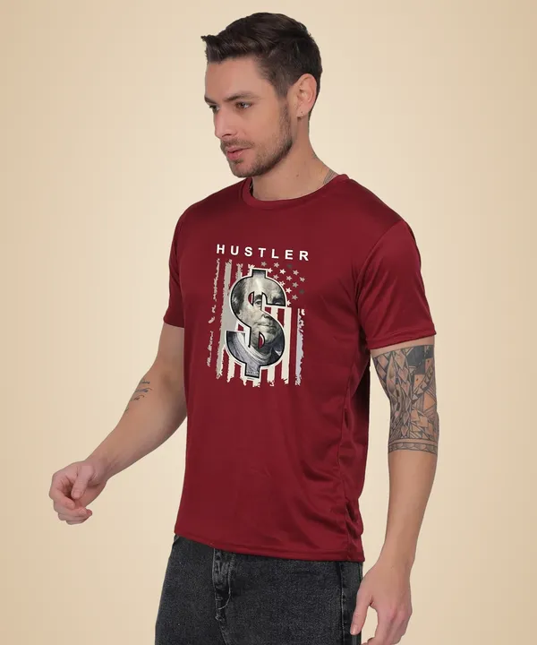 Brown_Cotton_Printed_Crew_Neck_Half_Sleeve_T-Shirt_For_Men