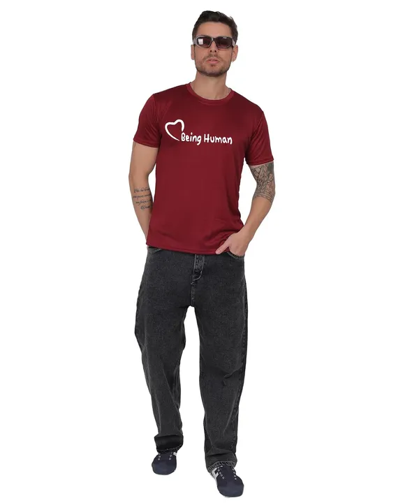 Brown_Cotton_Printed_Crew_Neck_Half_Sleeve_T-Shirt_For_Men