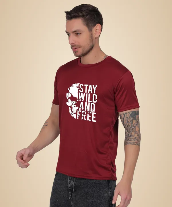 Brown_Cotton_Printed_Crew_Neck_Half_Sleeve_T-Shirt_For_Men