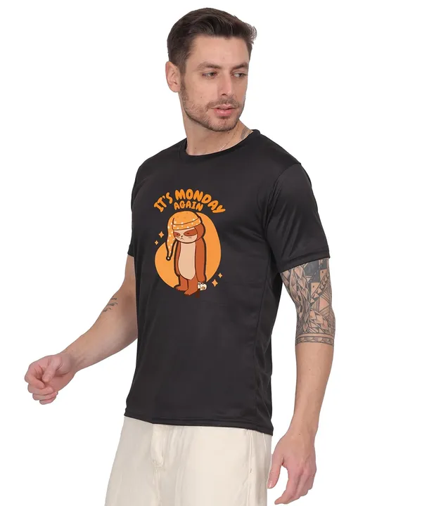 Brown_Cotton_Printed_Crew_Neck_Half_Sleeve_T-Shirt_For_Men