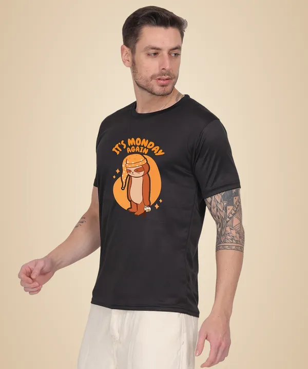 Brown_Cotton_Printed_Crew_Neck_Half_Sleeve_T-Shirt_For_Men