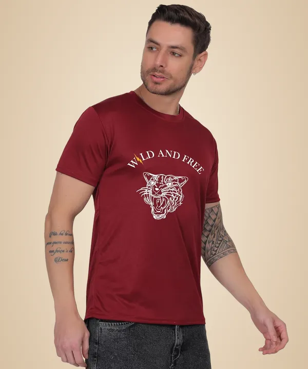 Brown_Cotton_Printed_Crew_Neck_Half_Sleeve_T-Shirt_For_Men