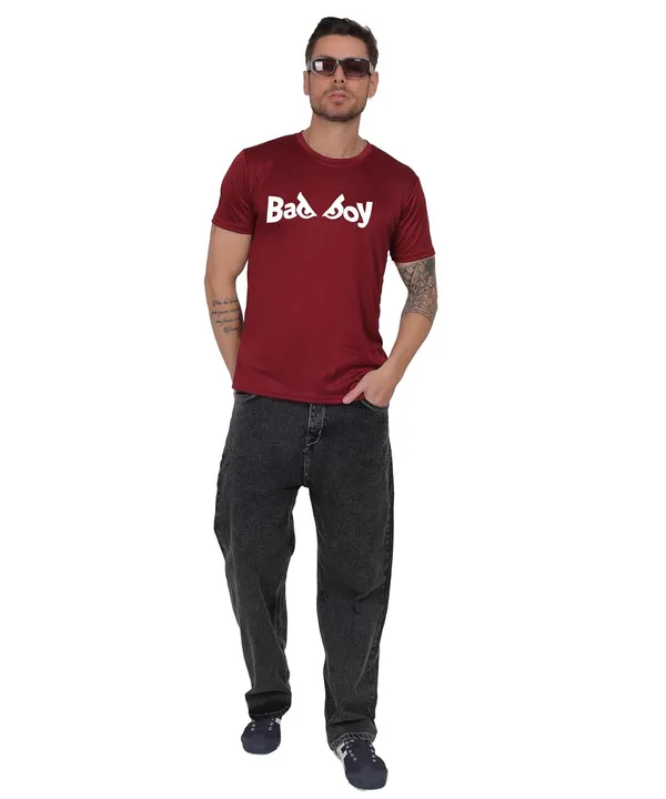 Brown_Cotton_Printed_Crew_Neck_Half_Sleeve_T-Shirt_For_Men