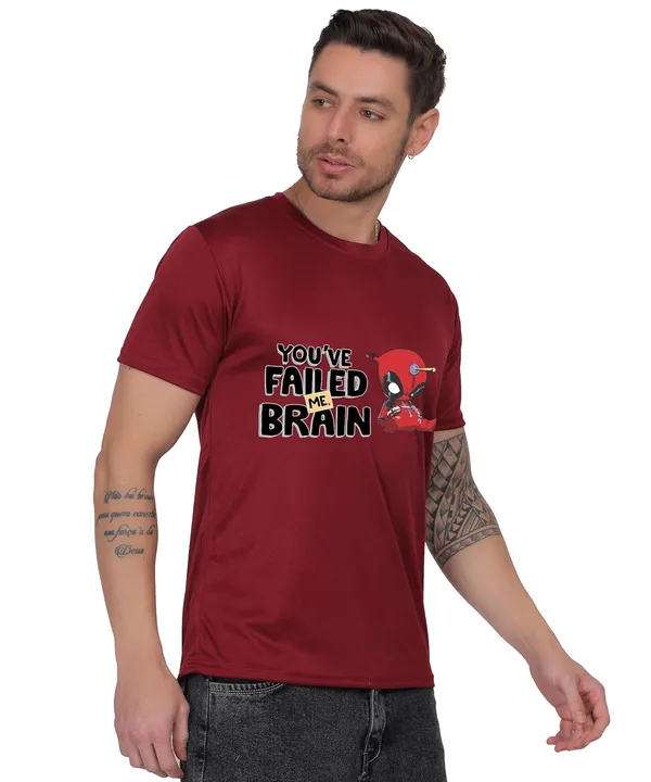Brown_Cotton_Printed_Crew_Neck_Half_Sleeve_T-Shirt_For_Men