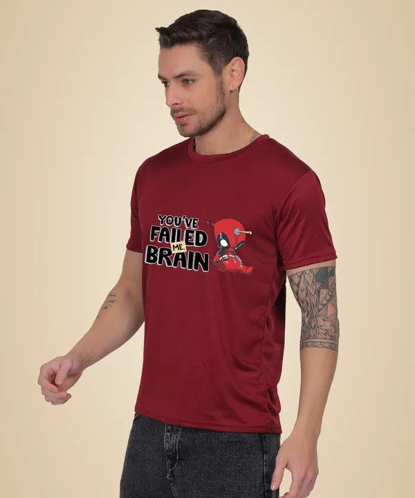Brown_Cotton_Printed_Crew_Neck_Half_Sleeve_T-Shirt_For_Men