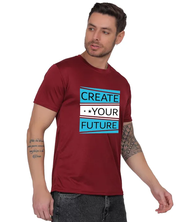 Brown_Cotton_Printed_Crew_Neck_Half_Sleeve_T-Shirt_For_Men