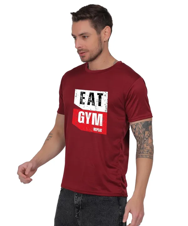 Brown_Cotton_Printed_Crew_Neck_Half_Sleeve_T-Shirt_For_Men