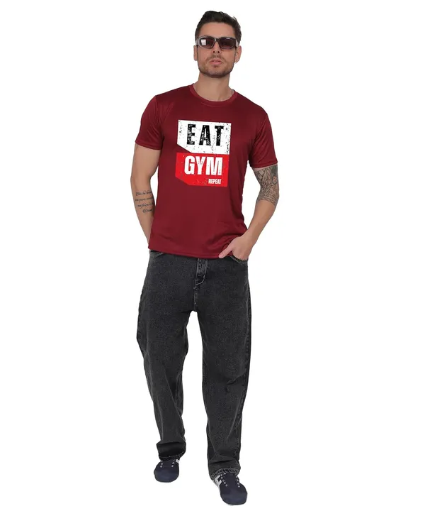 Brown_Cotton_Printed_Crew_Neck_Half_Sleeve_T-Shirt_For_Men