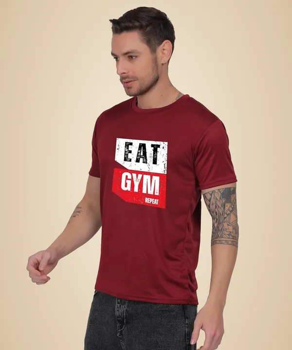 Brown_Cotton_Printed_Crew_Neck_Half_Sleeve_T-Shirt_For_Men